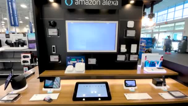 Augusta Usa Best Buy Interior Technique 2022 Alexa Home Display — стокове відео
