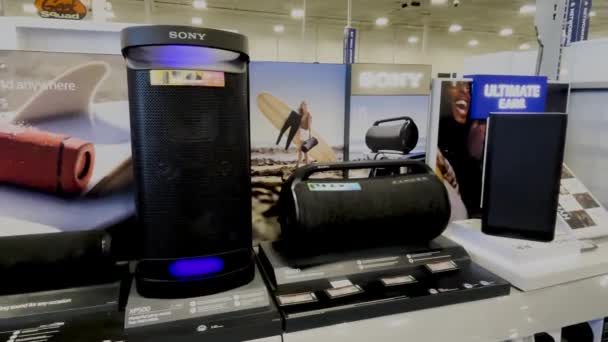Augusta Usa Best Buy Interior Technique 2022 Pan Sony Speaker — стокове відео