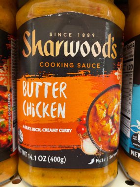 Grovetown, Ga USA - 01: 22: Hint mutfağı perakende satış mağazası Sharwood tereyağlı tavuk