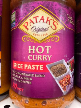 Grovetown, Ga USA - 01: 22: Hint mutfağı perakende satış mağazası Pataks Hot Curry