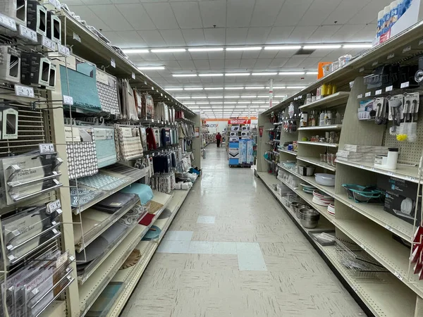Augusta Usa Big Lots Retail Store Interior Hwy Textiles Aisle — Stock Photo, Image