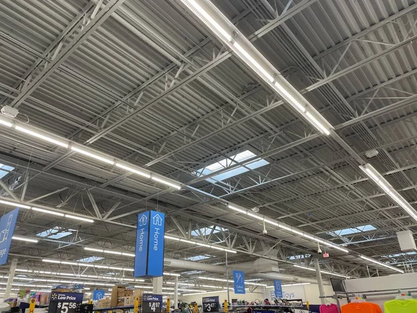 Augusta Usa Walmart Supercenter Interior Ceiling Lights — 스톡 사진