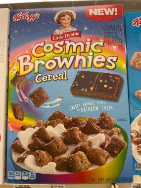 Grovetown, Ga USA - 02 10 22: Perakende satış mağazasındaki mısır gevreği markaları Brownie