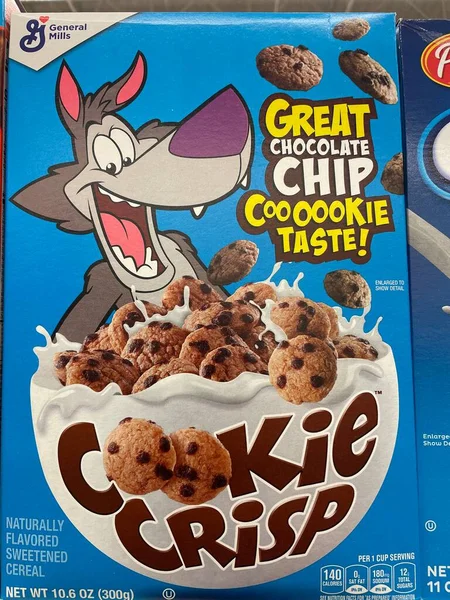 Grovetown Usa Marcas Cereales Estante Una Tienda Minorista Cookie Crisp — Foto de Stock