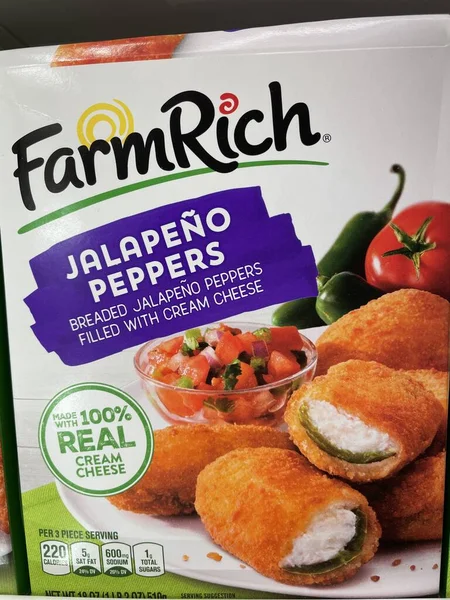 Grovetown Usa Kiskereskedés Fagyasztott Élelmiszer Részleg Farmhouse Jalapeno Poppers — Stock Fotó