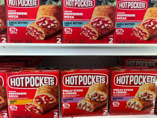 Grovetown Usa Detailhandel Frozen Food Sectie Hot Pockets Planves — Stockfoto