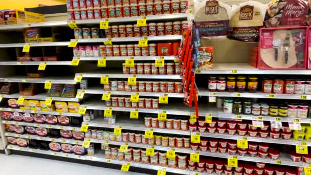 Louisville Usa American Owned Ingles Retail Grocery Store Vintage Interior — Vídeos de Stock