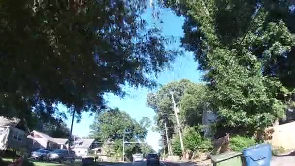Atlanta Usa Pov Fpv Dirigindo Área Bairro Memorial Drive — Vídeo de Stock