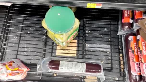 Martinez Eua Walmart Mercearia Interior Pan Seção Almoçável — Vídeo de Stock