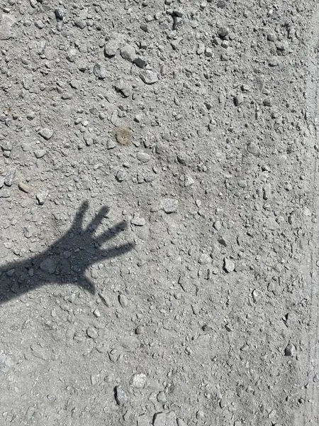 Augusta Usa Shadow Hand Texted Sand Ground — 스톡 사진