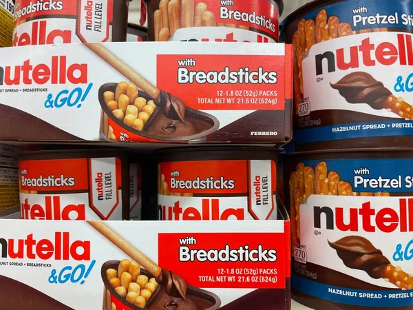 Grovetown Usa Nutella Spread Retail Store Shelf Front View — Photo