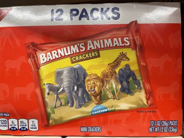 Grovetown, Ga USA - 04 20 22: Perakende ürünleri 12 paket Barnums Animals