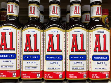 Grovetown, Ga USA - 02: 15 22: perakende A! Biftek sosu manzarası