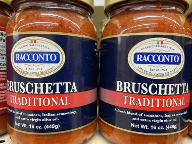 Grovetown, Ga USA - 04: 30 22: Perakende satış mağazası spagetti sosu geleneksel Racconto