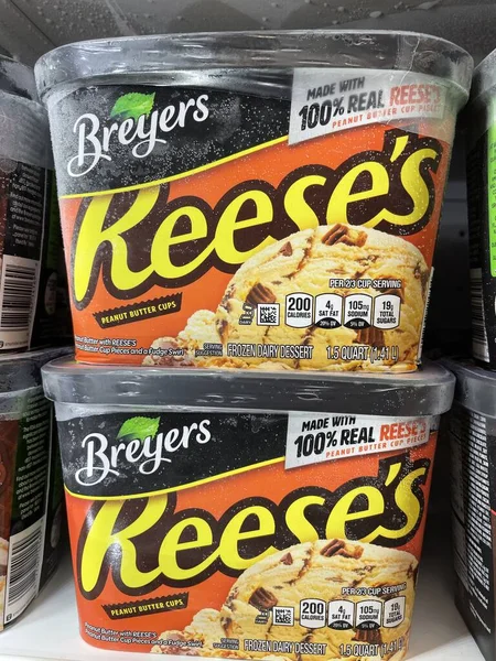 Grovetown, Ga USA - 03 05: 22: Dondurmacı perakende bölümü Breyers Resses