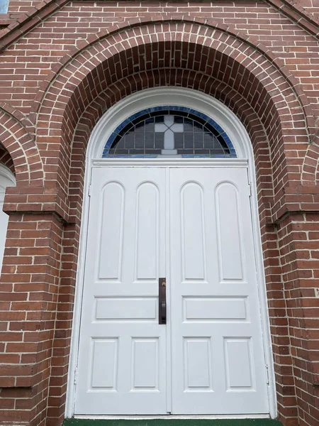 Augusta Usa Eingangstür Der Dankbaren Baptisten Kirche — Stockfoto