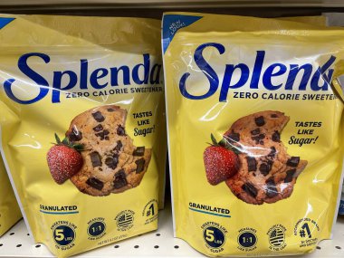 Grovetown, Ga USA - 03: 20 22: Perakende mağazaları Splenda şeker poşetleri