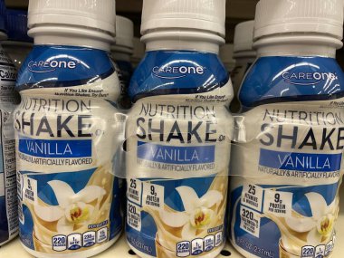 Grovetown, Ga USA - 03 20 22: Retail store shelves health shake