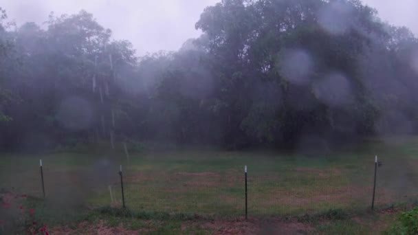 Burke County Usa Violent Storms Sweep Heavy Winds Bashing Things — Vídeo de stock