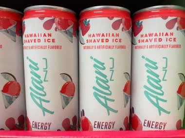 Grovetown, Ga USA - 03 19 19 22: Alani enerji içeceği Hawaii 'de satılan bir buz dükkanında