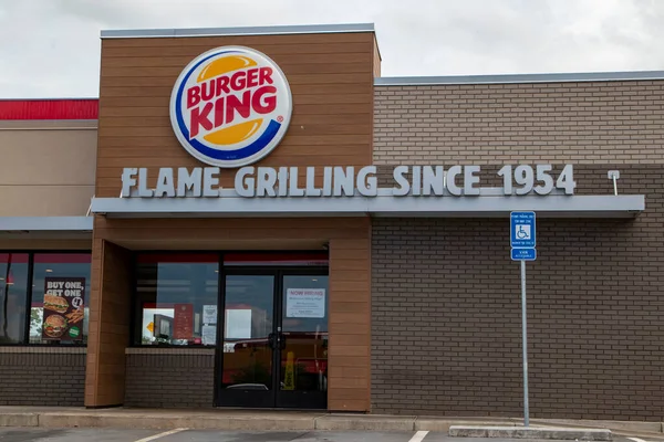 Augusta Usa Burger King Fast Food Restaurante Exterior Side Building — Foto de Stock