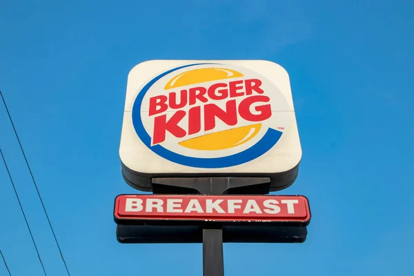 Augusta Usa Burger King Fast Food Restaurant Exterior Looking Street — Stock Photo, Image