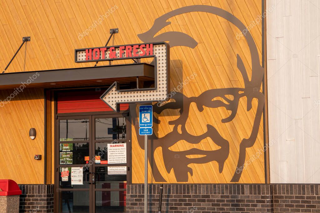 Wrens, Ga USA 07 25 21 KFC fast food fried chicken restaurant side