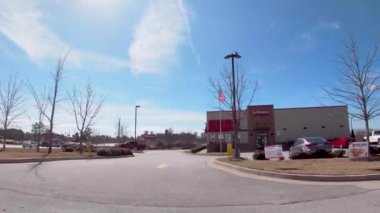 Augusta, Ga USA - 02: 26 22: Hardees fast food restoranı Pan Belair Yolu