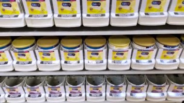 Grovetown, Ga USA - 05 13 22: Retail store Baby formula shortage Enfamil shelf feeder limited supply Abbott Recall