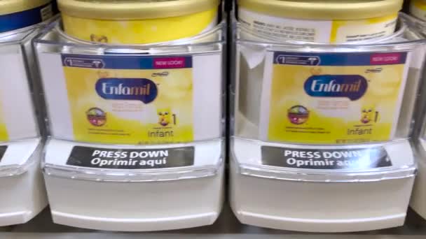 Grovetown Usa Retail Store Baby Formula Shortage Empty Shelves Abbott — Vídeo de Stock