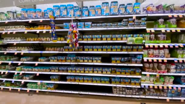 Grovetown Usa Kroger Retail Store Baby Food Section Pan — Stock Video