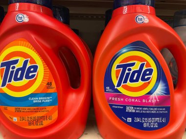 Grovetown, Ga USA - 05 10 22: Retail Laundry detergent Tide variety