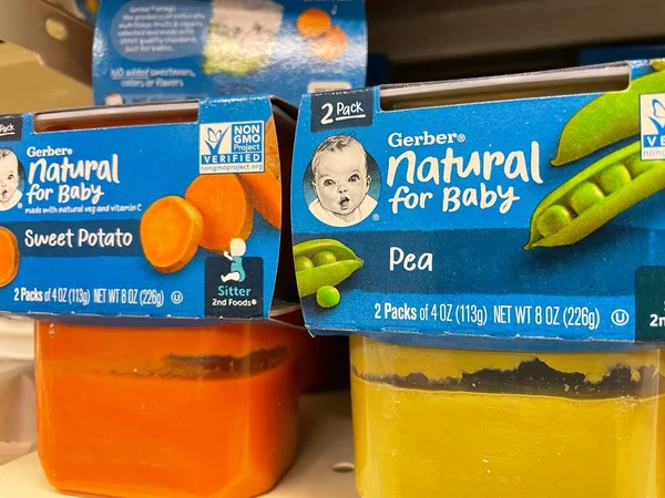 Grovetown Usa Tienda Por Menor Gerber Baby Food Side View — Foto de Stock