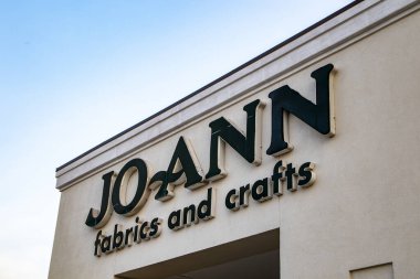 Augusta, Ga USA - 07 25 21: Joann fabrics and crafts retail store building sign