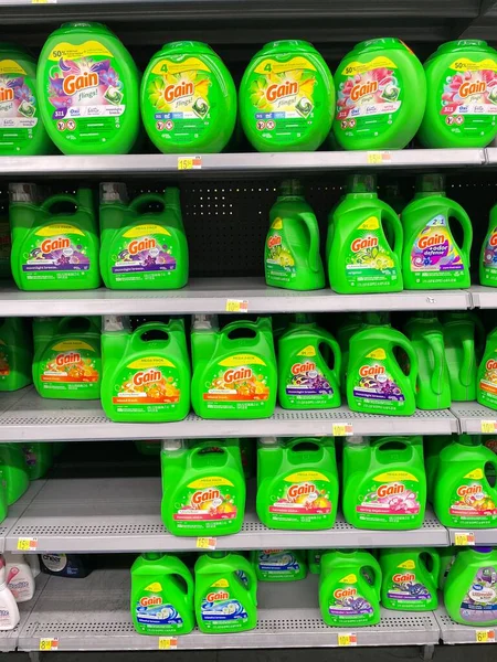 Grovetown Eua Walmart Loja Varejo Interior Ganhe Preços Detergente Roupa — Fotografia de Stock