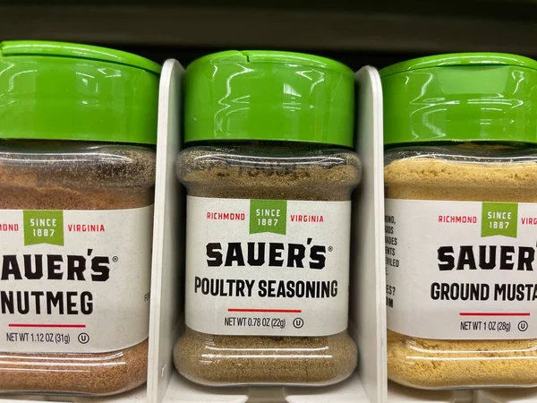 Grovetown Usa Retail Store Sauers Spices Shelf — Foto de Stock