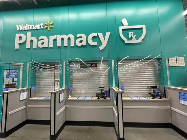 Grovetown Usa Walmart Retail Store Pharmacy Closed — Stock Photo, Image