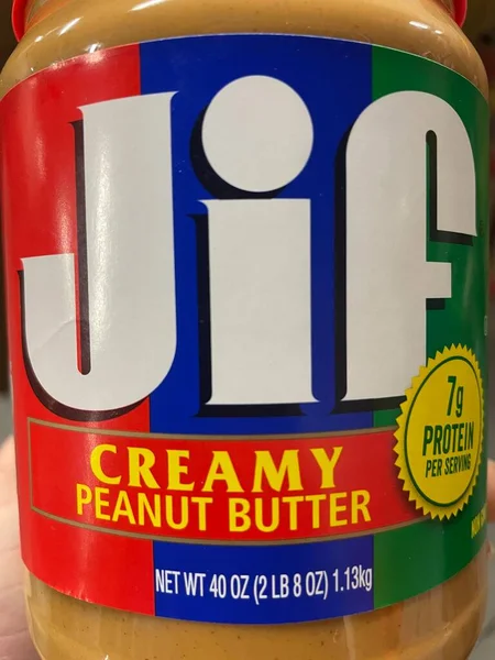 Augusta Usa Retail Store Jif Peanut Butter Recall Front Label — Fotografia de Stock