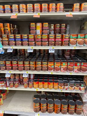 Hephzibah, Ga USA - 04: 30 30 IGA perakende satış mağazası fasulye bölümü