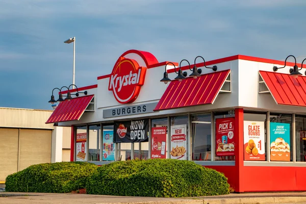 Augusta Usa Krystal Fast Food Ristorante Esterno Close — Foto Stock