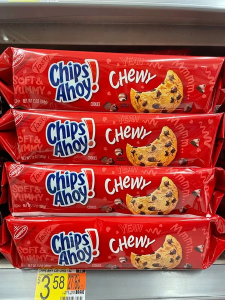 Waynesboro Usa Walmart Retail Store Chips Ahoy Chewy Cookies — Foto de Stock
