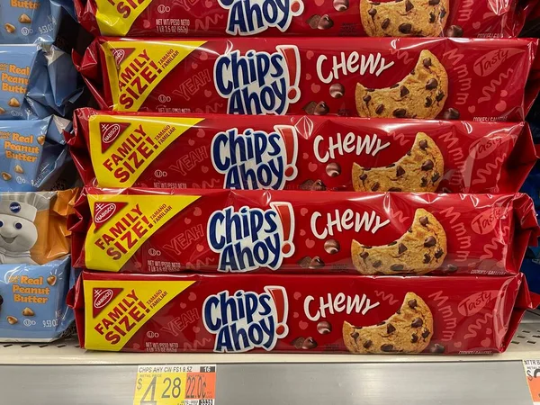 Waynesboro Usa Sklep Detaliczny Walmart Chips Ahoy Żuć Ciasteczka Cena — Zdjęcie stockowe