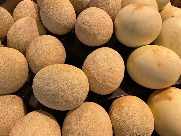 Grovetown Usa Einzelhandelsgeschäft Produziert Anzeige Von Cantaloupe — Stockfoto