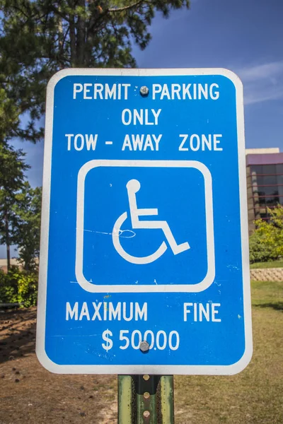 Augusta Usa Augusta Technical College Handicap Sign Close — Foto Stock