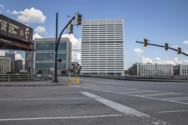 Atlanta Usa Atlanta Şehir Merkezindeki Yüksek Binalar Güneşli Bir Günde — Stok fotoğraf