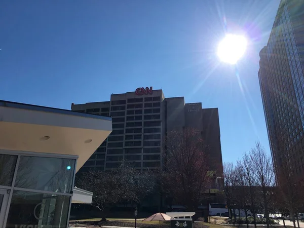 Atlanta Usa Kapalı Güneş Işınları Sırasında Atlanta Şehir Merkezi — Stok fotoğraf