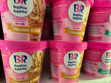 Grovetown, Ga USA - 05: 28 28 22: Dondurmacı Baskin Robbins çeşidi