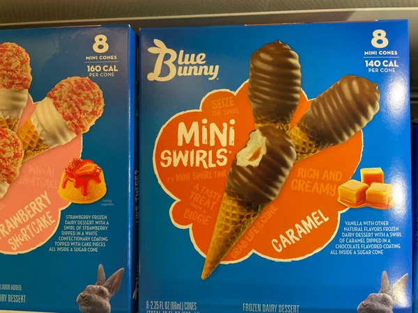 Usa Grovetown Retail Store Ice Cream Blue Bunny Mini Samples — 图库照片