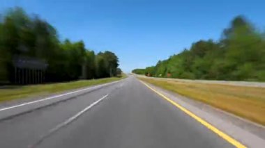 Columbia County, Ga USA - 04 22: Arka manzara POV sürücüsü