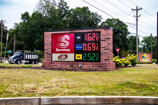 Snellville Usa Gallon Gas Sign Speedway Retail Gasolinera Senic Hwy —  Fotos de Stock